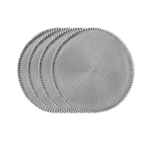 Tapis de table lavables gris cuisine design contemporain set de 4 pièces haut de gamme - 2