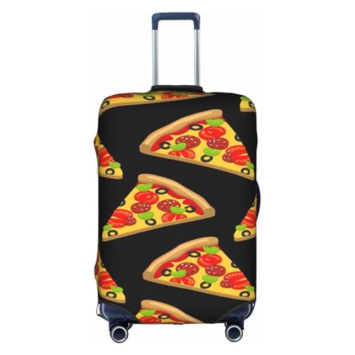 Housse de bagage élastique pizza blanc XL avec fermeture éclair