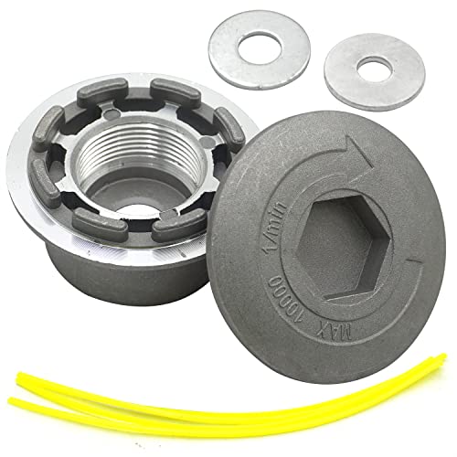 Zeqeey M17 M10 M8 Universal Replacement Aluminium Flex Trimmer Grass Strimmer Double Line Head Spool for Garden Lawn Patio Bump Feed Spool Head