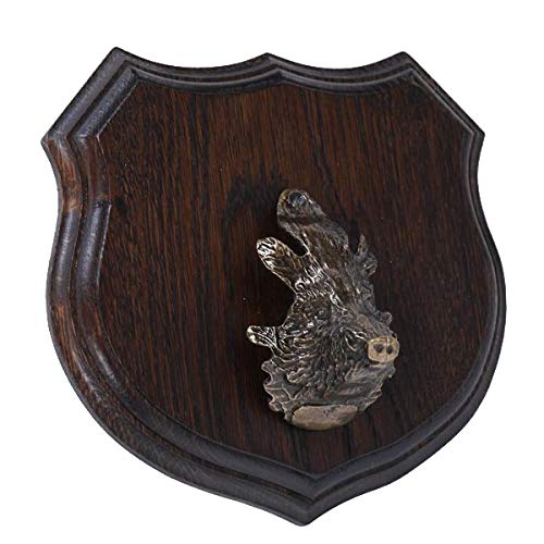 Targa Trofeo In Rovere Scuro GTK - 19 Cm Con Foglia Di Quercia, Per Cinghiali E Armi Da Caccia - Foto 10