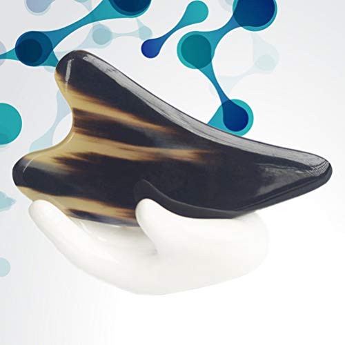 Schabendes Körperhorn 11 Cm Dickes Gesichtswerkzeug Aus Natürlichem Büffelhorn Multifunktionales Schwarzes Blumenmuster