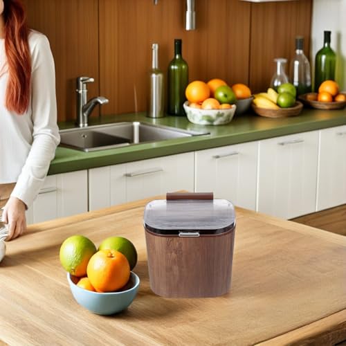 Caneca de basura colgante de pared con tapa ligera miniatura 6