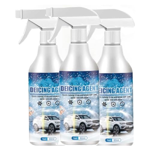 Generisch Spray descongelante para ventanas de coche, eliminación rápida del hielo como práctico accesorio de invierno (blanco, talla única)