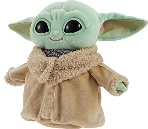 Mattel HNT53 Star Wars Grogu Plush With Beskar Armor, Soft Doll Inspired By Star Wars Mandalorian Book Of Boba Fett, Travel Toys thumb #3