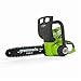 Greenworks 40V 12 inch Cordless Chainsaw with Extra Chain, Tool Only, 20292