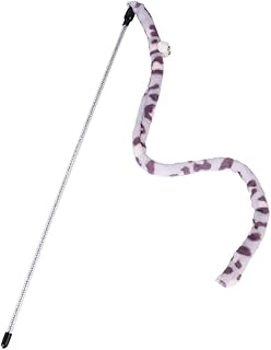 Harikaji Cat Teaser Wand Toy,Caterpillar Design Cat Wand Toy, Interactive Cat Toy Wand Kitten Toys to Play Chase Exercise(Purple)