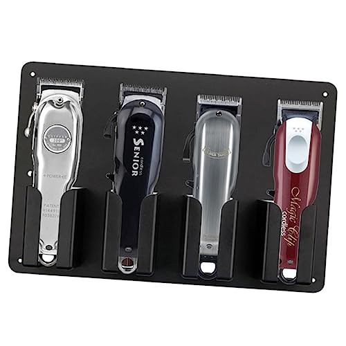 FRCOLOR 1pc Wall Mounted Hair Clipper Storage Rack Multifunctional Organizer for Hairdressing Tools Durable Holder for Home and Salon Use Easy to Install and Clean Holds up to Clippers