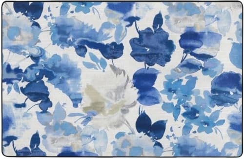 おしゃれ 欧風花柄 ラグ ラグマット カーペット 約100 * 150 Cm カーペット対応 こたつ敷き 長方形 滑り止め付き ウォッシャブル オールシーズン適用