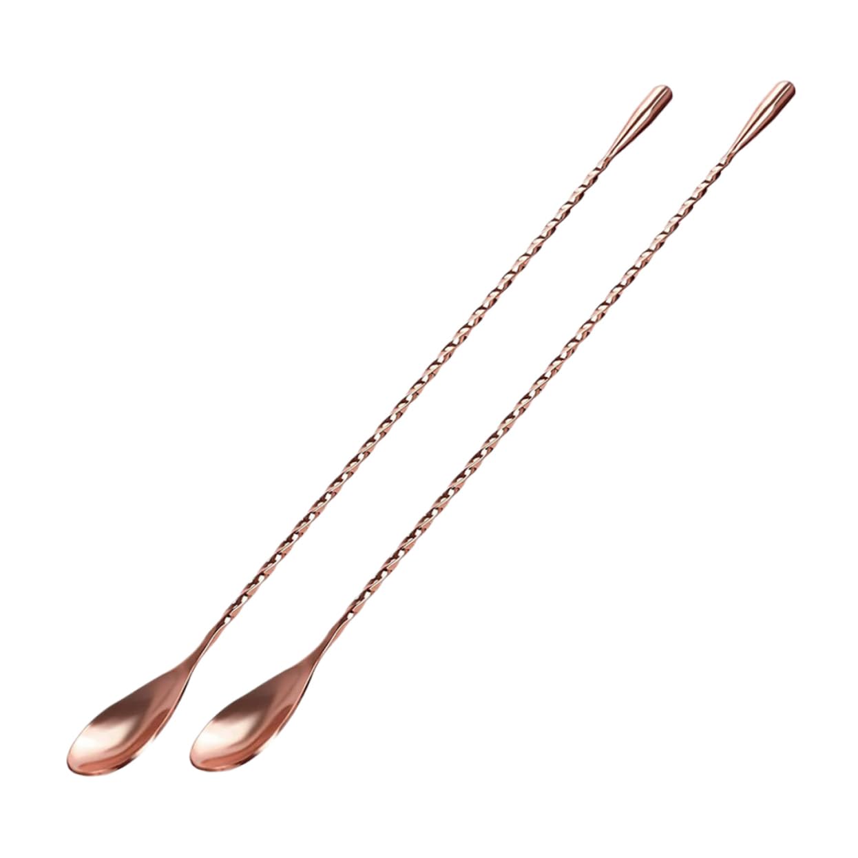 HOLIDYOYO Stainless Steel Cocktail Stir Stick High End Mixing Spoon Set for Bar Home Spiral Bar Cocktail Spoon