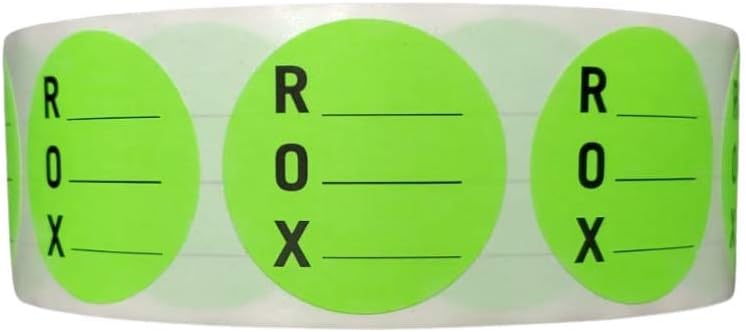 QSRProducts ROX (Received, Opened and Expires) Label - 1.5 inch - 1000 Date Labels for Inventory Management - Food, Warehouse, Lab and Pharmacy - High Alert Medication Stickers and Due Date Stickers