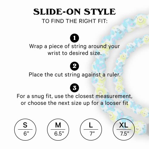 Lokai Silicone Beaded Bracelet For Women & Men, Monsters Inc - Disney & Pixar Collection, (Extra Large, 7.5 Inch Circumference) - Silicone Jewelry Fashion Bracelet Slides-On For Comfortable Fit #TOP3
