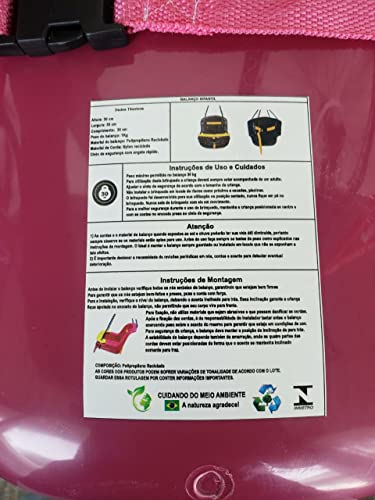 Balanço Infantil Plástico Bebê Criança Cadeirinha Com Corda - (Vermelho e Azul)