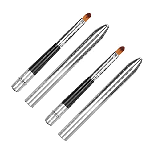 LUCKDANO Pincel de Matorral de Labios 2pcs, Cepillo de Labios PARA Lápiz Labial Brush MATCHE SCHINC, CABEZA SOLITA PARA LIPLICE Lip Gloss