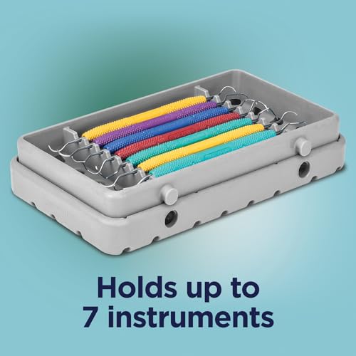 Practicon Cool Cassette 2 Silicone Autoclave Cassette for Dental Instruments, Size 7 Instrument Tray, Grey