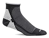 Sockwell Men's SW76M Plantar Sport Quarter Sock, Black - L/XL