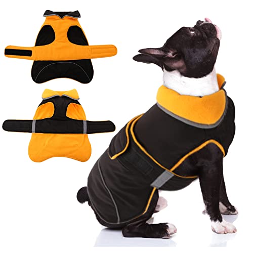Denterun Winter Warm Dog Jacket Reflective Reversible Windproof Cozy Cold Weather Puppy Coat Water Repellent Vest Thick Fleece Apparel With Harness/Leash Hole For Outdoor Small Medium Large Dogs #TOP20