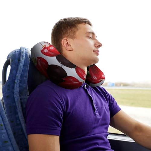 Almohada de viaje de espuma viscoelástica en forma de U miniatura 7