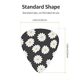 White Daisy Lot de 12 médiators tendance et durables dans une boîte pour ukulélé guitare électrique basse - Les Beatles, Paul McCartney, John Lennon, RIngo Starr, George Harrison White Daisy Lot de 12 médiators tendance et durables dans une boîte pour ukulélé guitare électrique basse – Image 4