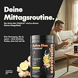 Serotalin Active Men T-Drink für Männer | Magnesium Komplex Pulver mit Kreatin, L-Citrullin, L-Tyrosin | Vitamin B Komplex | Vegan & Made in Germany | Zitrone-Ingwer
