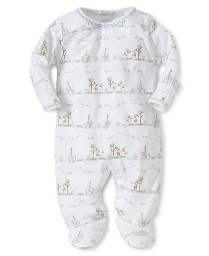 Image of kissy kissy Baby Boys and Girls Noah's Print Snap Front Footie Pajamas