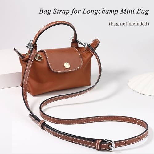 Image of Leather Purse Straps for Longchamp Conversion Kit, Leather Handbag Crossbody Shoulder Strap Adjustable for Women