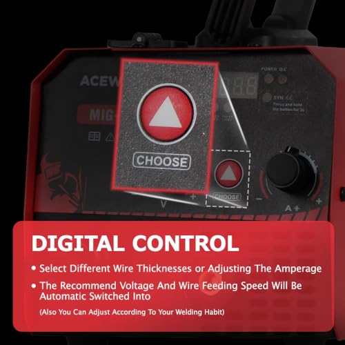 ACEWELDER 130A Gasless Flux Core MIG Welder Welding Machine 110V Portable IGBT Inverter Synergy Welder Machine
