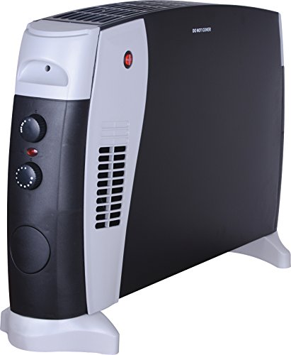 DOMAIR POCKETTURBO - Radiateur/ Convecteur mobile - 3 puissances de chauffre - Thermostats manuel - Mode turbo - Noir/Argent