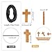 NBEADS 50 PCS Colgantes de Cruz de Madera con 1 Rollos de...