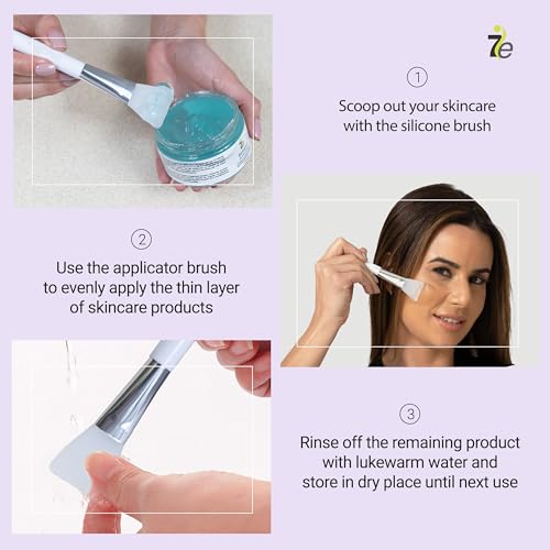 MyoLift 7eWellness Applicator Silicon Brush - Mask applicator brush for Facial Skincare, Reusable brush for The Anti Aging mask, Soft & Durable Face Mask Applicator for gels, DIY masks, easy-to-clean - Image 5