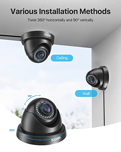 Zosi 1AC-4181C-B-N1 1080P Hd Security Camera Indoor Outdoor,1920Tvl 2.0Mp 4-In-1 Hd Tvi/Cvi/Ahd/Cvbs Cctv Camera,Weatherproof,80Ft Ir Night Vision,For 960H,720P,1080P,5Mp,4K Analog Home Surveillance Dvr System thumb #5