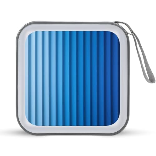 DuduYH Blue Paper CD Case DVD Storage Case Portable for Car Home Travel