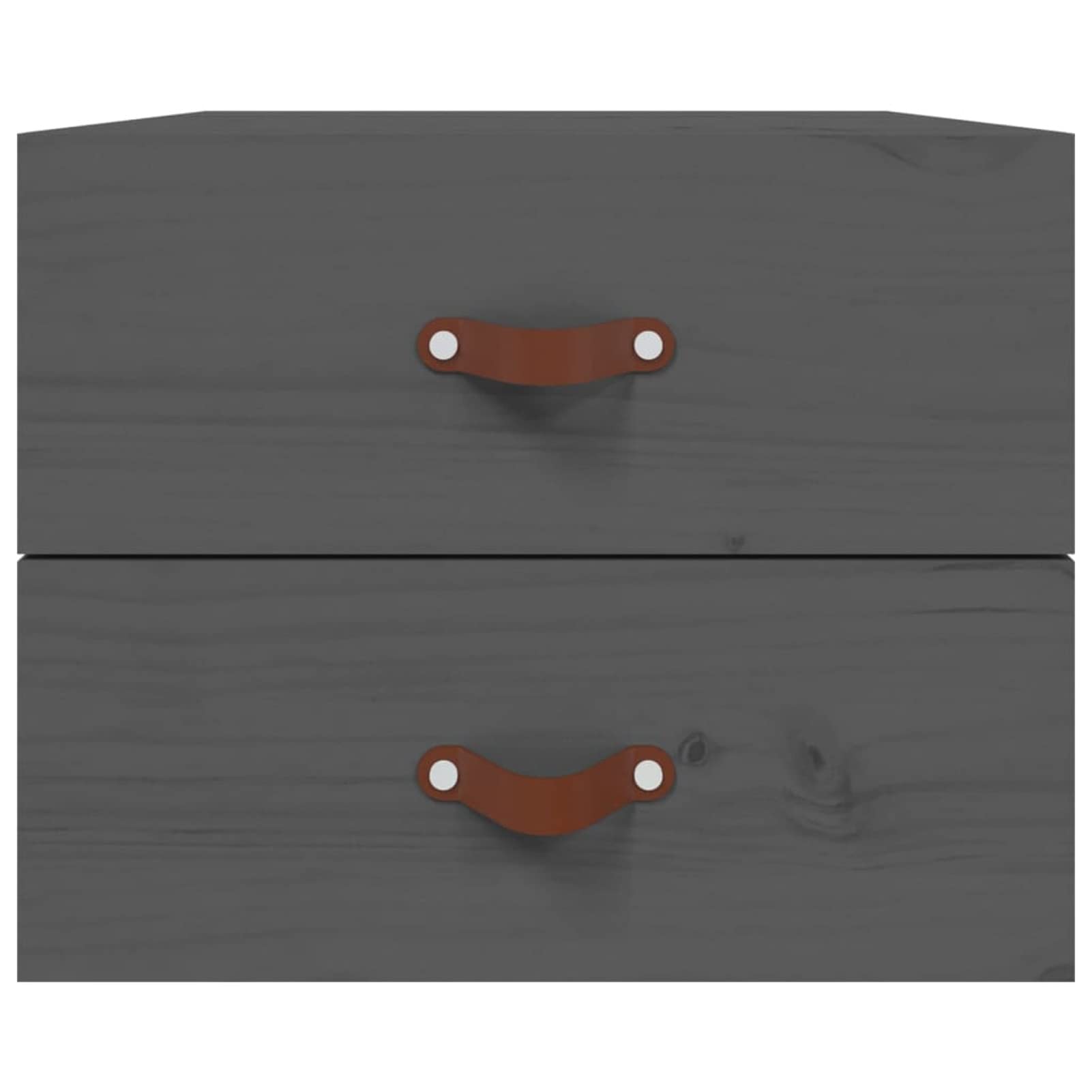 Homgoday Wand-Nachttische 2 STK. Grau 50x36x40 cm | Elegante Kiefernholzregale für Bücher und Lampen Model820981