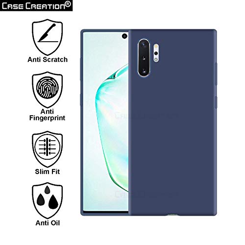 Image of Case Creation Luxurious OG Series for Samsung Galaxy Note 10 Plus Case Cover,Anti-Dirty Slim Case Matte Cute Candy TPU Raised Bezel (Splash of Color) Back Cover for Samsung Note 10 Plus -Navy Blue