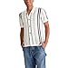 AEROPOSTALE Men's Striped Open-Knit Buttoned Sweater Polo, Beige