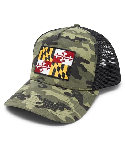 Image of International Tie State Hat for Men and Women, Adjustable Snapback Trucker Baseball Cap with Embroidered Patch