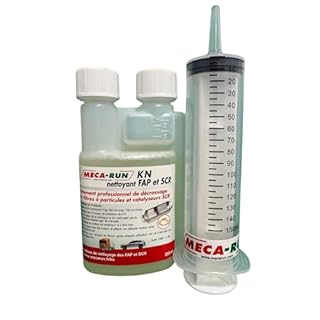MECA-RUN - KN Nettoyant FAP et SCR - 250ml + Seringue d'injection - Traitement Professionnel de Décrassage des Filtres à Particules et Catalyseurs SCR - MECARUN
