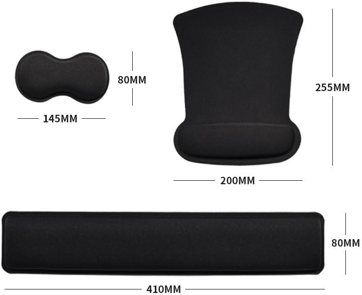 Large Size Pad Game Desk Mat Non-Slip Keyboard Hand-held Black Minimalist Wristband Cushion image 4