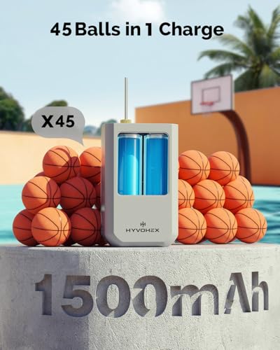 Image of Ball Pump for Sports Balls, Portable Electric Basketball Pump Ultra Fast Inflation, with Digital LED Display Air Pump for Balls, Preset Pressure with Ball Needle for Soccer, Volleyball