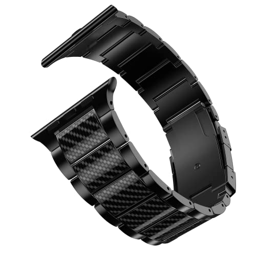 HQEUZ Titanium Bracelet Compatible with Apple Watch Strap 49 mm 46 mm 45 mm 44 mm 42 mm Replacement Strap Adjustable Metal Bracelet Compatible with iWatch Ultra Series 10 9 8 7 6 5 4 3 SE - Image 4