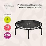 JumpSport Essential Steel-Frame Adult Mini Fitness Trampoline, 39", Models 220, 230 & 250 - Indoor Rebounder Exercise & Workout Equipment w/ No-Tip Stable Arched Legs, 250 Lbs Weight Rating - Image 2