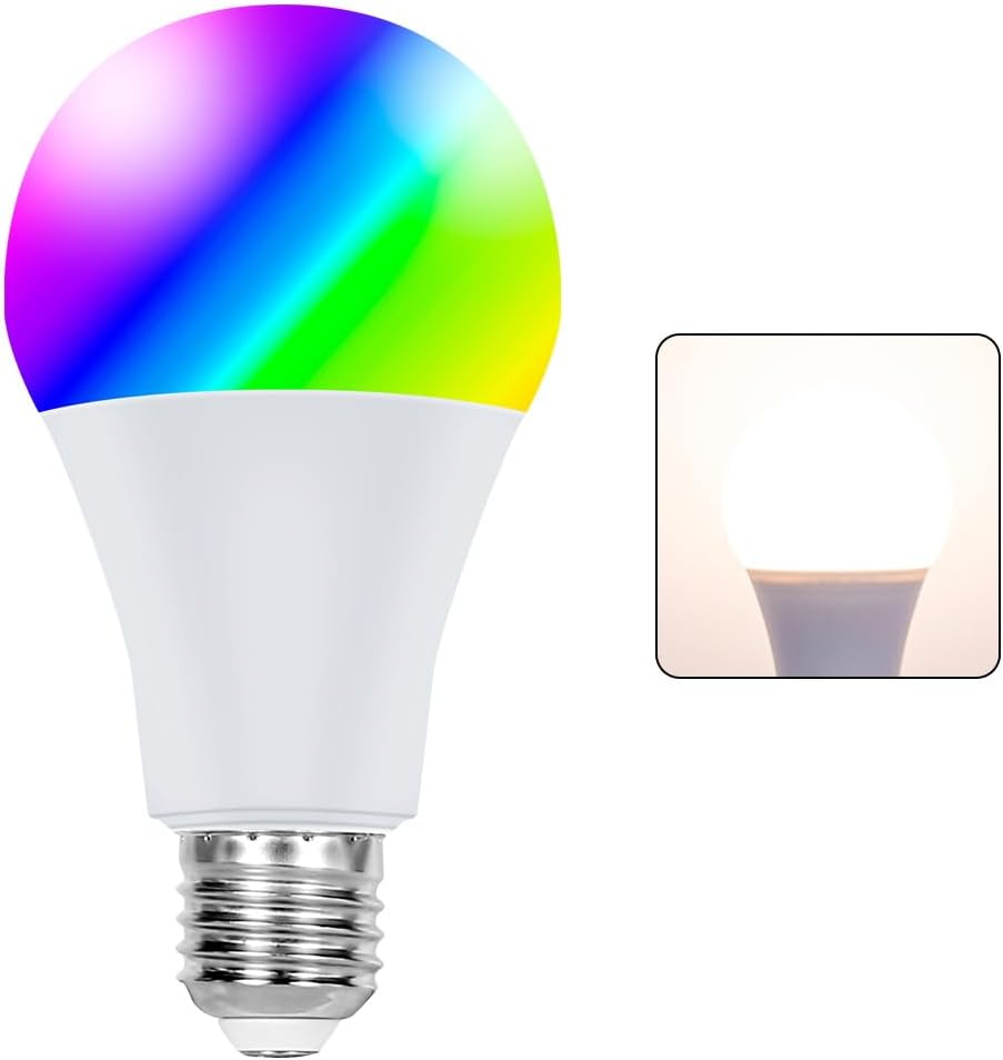 16Color RGB LED Spotlight Bulb 25W Super Bright 6000K Daylight E26/E27 Base Colourful Light Bulb 85-265V Indoor Decorative Lamp for Party Festival Halloween Bar Living Room Home Ambiance Mood Lighting