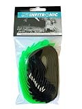 Infitronic INPKB4040GRN INPKB4040GRN-10 x opaska kablowa z metalowym oczkiem na rzep/flausz po obu stronach (40 x 400 mm zielona)