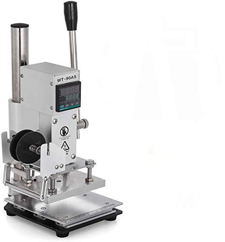Chrisun Presse à Chaud d'impression 10x13CM Machine à Embosser Cuir 300W Presse de La Chaleur pour l'Estampillage Chaud avec Le Curseur de Positionnement pour Le Papier de Cuir PVC Cover