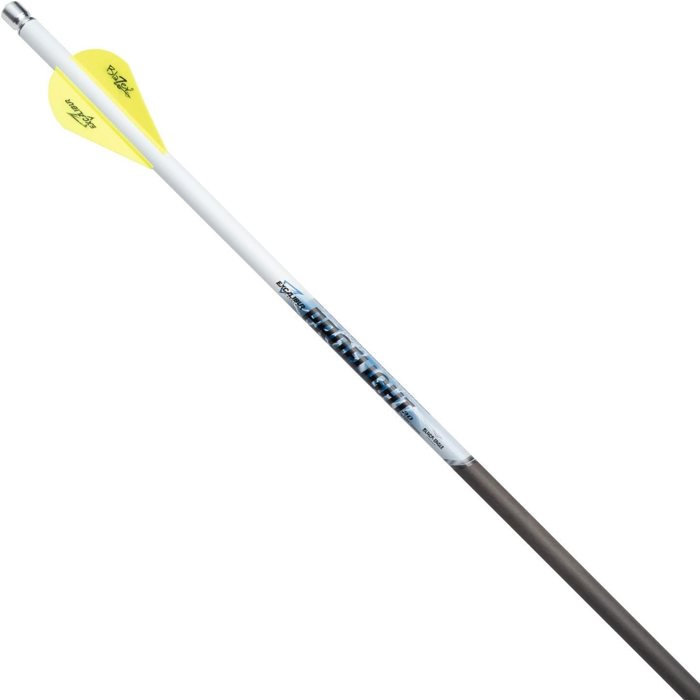 Excalibur ProFlight Archery Hunting Durable Accurate Versatile 2" Blazer Vane Crossbow Carbon Arrows with Rhino Nocks - 6 Pack