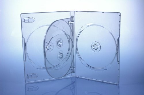 Preisvergleich Produktbild 10 DVD Hüllen / Farbe: transparent / 4er 4fach DVD Box