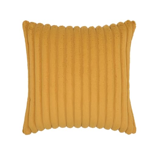 Image of Wakefit Designer Cushion Cover | 16x16 inch | Super Soft Durable Fabric | Machine Washable | Pack of 1 | Aura Mustard