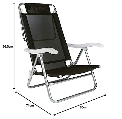 Cadeira Reclinável Summer Preta Mor