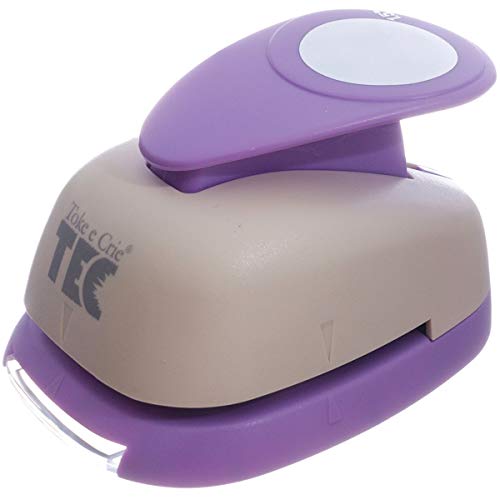 Furador Gigante Alavanca Círculo Toke e Crie, Branco/Lilás