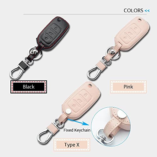 MELTSUN Capa de couro para chave de carro, adequada para Volkswagen VW 4 5 6 Bora Jetta POLO Passat