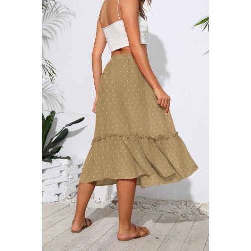 Image of Witsmile High Waist Tiered Skirts for Women Flowy Skirts for Women Long Length with Pockets 2026 Fashion Trendy